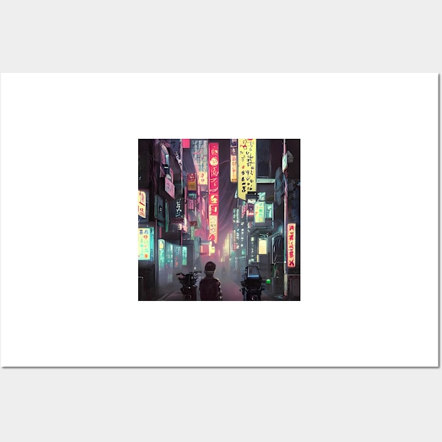 Neo Tokyo - A Lonely Boy - Japan Vibe Wall Art by Trendy-Now
